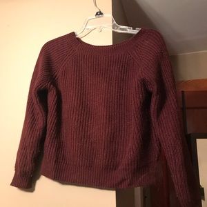 Maroon Cropped Sweater